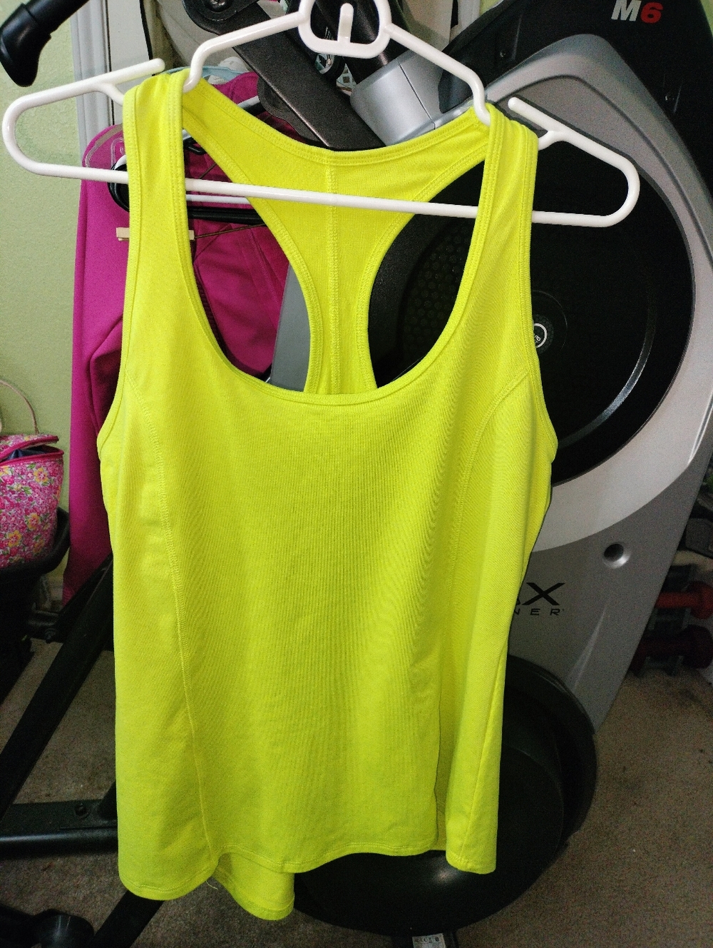 Women’s Neon Yellow Racerback Tank Top